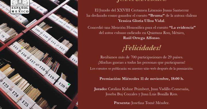 Xxviii Certamen Literario Juana Santacruz Fallo Del Jurado